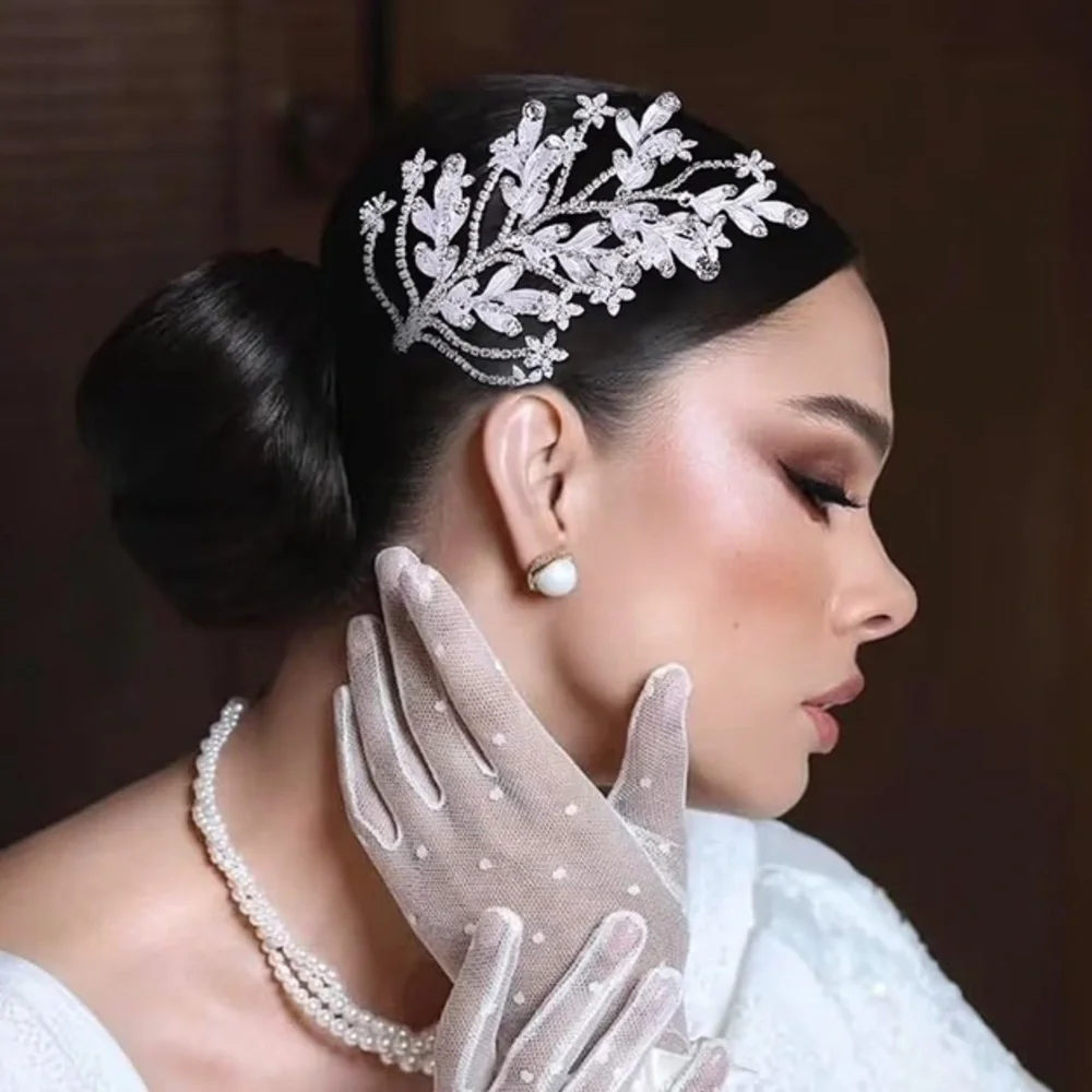 2pcs Wedding Head /Hair Piece for Bride, Clear Rhinestone, Diamond NEW Prom​